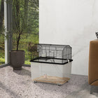 PawHut Hamster/Gerbil Cage with Wheels, Detachable Bottom, Ramp-Wheels enable smooth relocation around the home