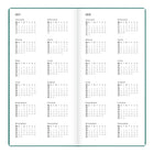 Letts of London - 2027 Agenda hebdomadaire mince Woodland - 5-7/8" x 3-1/8"- Vert - Mutlilingue-Signet ruban / marque-page