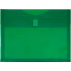 JAM Paper Enveloppes en plastique, fermeture autoagrippante, exp. de 1 po, 9 3/4 x 13 po, vert, 12/pqt-Vertes