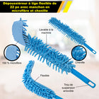 Gritt Commercial - Brosse flexible de 22 po avec manche en microfibre et chenille - Lot de 3-La baguette se plie et s’adapte à toutes les surfaces
