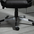 Vinsetto - Fauteuil de direction à dossier haut avec accoudoirs rembourrés-Couleur : Noir