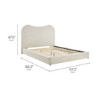 Modway Seluna Boucle Queen Platform Bed - Pearl-10