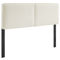 Modway - Lindee Tissu Boucle Tête de lit King, Crème-Tête de lit style oreiller