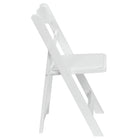 Flash Furniture HERCULES Series White Wood Folding Chair with Vinyl Padded Seat-White Wood Finish with Clear Lacquer Varnish