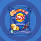 Lay's Magic Masala Ridged Flavoured Potato Chips - 40g - 40 Pack-Made with Canadian potatoes