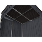 Suncast - Remise de rangement Modernist 6 pi x 5 pi - Cyberspace/Gris colombe-Évents fonctionnels pour la circulation de l’air.
