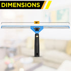 Gritt Commercial 18" Swivel Window Squeegee with Quick Release - 3 Pack-Made of rust-resistant, long-lasting stainless steel