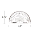 Acme 4" Plastic Protractor-Clear markings