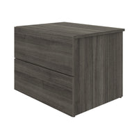 Nexera James Nightstand With 2-Drawers - Grey Oak-2 convenient storage drawers on solid metal slides