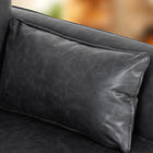 HOMCOM - Fauteuil d’appoint en cuir PU avec siège large - coussin à ressorts - pieds en bois - 2 coussins pour salon - noir-Dimensions de l’assise : 35,4 po l x 19,7 po p x 15,7 po H (90 x 50 x 40 cm)  
