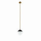Modway Stellar 1-Light Pendant Light - Opal/Satin Brass-Modern 1-Light Pendant