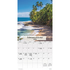 DateWorks 2026 16-Month Mini Wall Calendar - 7" x 7" - Beaches - Bilingual-Scenic