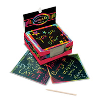 Melissa & Doug Mini Scratch Art Notebook, 250 Pack (LCI5945)-Comes in a desktop dispenser