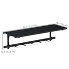 Soozier 46" Bike Storage Rack for 5 Bikes-Features 5 adjustable hooks for customized storage needs