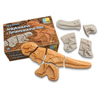 Yellow Door Dig and Discover - Ankylosaurus & Tyrannosaurus Rex-Tactile skeleton pieces that fit together to create two iconic dinosaurs: the mighty Tyrannosaurus rex and the armored Ankylosaurus.