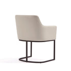 Manhattan Comfort - Fauteuil de salle à manger moderne Serena 23,03 po en similicuir crème-Parfait pour une utilisation comme fauteuil de salle à manger et chaise d’appoint