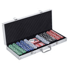 Soozier High Quality 11.5 gram Poker Chips Set with Silver Aluminum Case-Complete poker chips set, ideal for Texas hold'em, blackjack, roulette, etc