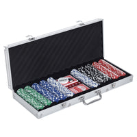 Soozier High Quality 11.5 gram Poker Chips Set with Silver Aluminum Case-Complete poker chips set, ideal for Texas hold'em, blackjack, roulette, etc