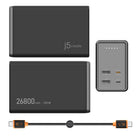 j5Create 26800mAh PD 100W 4-Ports Power Bank - Black-Charge your devices at lightning speed with up to 100W of power 