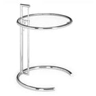 Plata Import Eileen Grey Table d'appoint ronde 20 po avec plateau en verre - Argent-Moderne et épuré