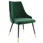 Modway Adorn Tufted Performance Velvet Dining Side Chair - Green-Vintage Modern Accent Dining Chair