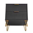 Manhattan Comfort DUMBO 20.07" Modern 2-Drawer Nightstand - Black-10