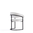 Manhattan Comfort Augusta 23.6" Modern Leatherette Upholstered Dining Chair - White - Set of 2-Delivered to you Fully Assembled! No Assembly Required