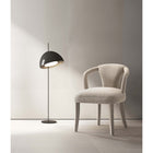 Manhattan Comfort - Fauteuil de salle à manger Palmer 58 cm style mid-century modern en tweed avec accoudoirs, finition Gold Dust-Cadre en bois de bouleau séché au four avec assemblages à tourillons et coins renforcés