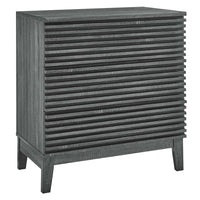 Modway Render 3-Drawer Bachelor's Chest - Charcoal-Mid-Century Bachelor's Chest