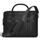 Champs Onyx Leather Briefcase - Black-Inner keychain