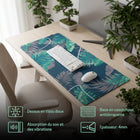ONEofZERO Grand sous main premium - antidérapant fond en caoutchouc -  Lush Nightshade blue-Garantie limitée de 30 jours du fabricant.