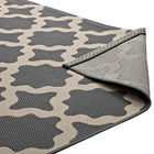 Modway - Cerelia Treillis marocains intérieurs et extérieurs Tapis de 5 pi l x 8 pi L - Gris et beige-Haute densité / Tissé à la machine
