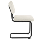 Modway Parity Boucle Dining Side Chairs - Black/Ivory - 2 Pack-Weight Capacity: 330 lbs.