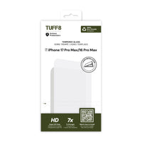 TUFF8 - Protection d'écran en verre trempé avec installation automatique pour iPhone 17 Pro Max-Système d’auto-installation innovant : permet une pose rapide, précise et sans bulles