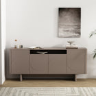 Manhattan Comfort Ella 70.9" Modern Sideboard - Mocha-Includes 4 Soft Close Doors with 4 Adjustable Shelves and 9 Cubby Spaces