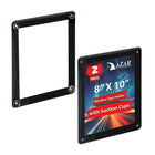 Azar - Porte-documents en plastique à chargement latéral vertical/horizontal pour vitrine - Transparent - Paquet de 2 (106694-BLK-2PK)-Vendu en paquets de 2