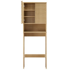 Modway Render Over the Toilet Bathroom Storage Cabinet - Oak-8