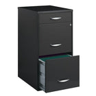 Office Designs 3 Drawer Vertical File Cabinet - Letter - Black-Interchangeable-core lock for extra security