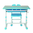 TygerClaw Adjustable Height Childrens Desk with Storage - Blue-The crank handle allows for manual adjustment of the desk height to achieve your desired position