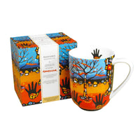 Oscardo Remember by John Rombough Porcelain Mug - 485ml-Indigenous Art Design - Remember by John Rombough, Chipewyan Dene artist, First Nations artwork celebrating cultural heritage and tradition