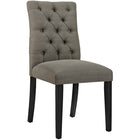 Modway Duchess Fabric Dining Chair - Granite - 4 Pack-Luxuriously Tufted Button Back