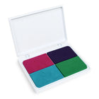 Ready 2 Learn Jumbo Washable Stamp Pad - 4-in-1 Electric Colors - 2 Pack-Safe For Ages 3+ - This kid-friendly, non-toxic ink pad is a safe craft resource for little artists. Children love to use it with stamps or create fingerprint art.