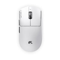 Cybeart Artemis Ultra-Light Tri-Mode Wireless Mouse - White-Dual 300mAh instant hot-swappable batteries feature Type-C charging - provides continuous power for marathon gaming or productivity