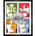 Beatles Pop Art Collage with Platinum LP - Framed Print - 29" x 38"-Premium music memorabilia