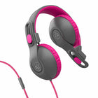 JLab JBuddies Studio 2 Wired Headphones - Gray/Pink-Cloud Foam ear cushions, fits ages 6+