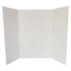 Royal Brites Tri-Fold Display Board With Header - 36" H x 48" W - White-Board header to create maximum impact