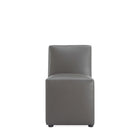 Manhattan Comfort - Lot de 2 chaises de salle à manger modernes Anna Square 48 cm en similicuir capitonné - Étain-Capacité de poids : 136 kg