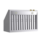 KUCHT KRH360-GL-C 36" 900 CFM Wall Mounted Range Hood with Digital Controls - Stainless Steel/Gold-5-minute delay-off feature keeps hood running after cooking to ensure smoke and odours have cleared the environment