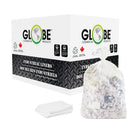 Globe Commercial Strong Can Liner Garbage Bag - 35" x 50" - Clear - 125 Pack-Open top can be tied easily