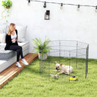 PawHut - Parc d’exercice pliable en métal pour chien, clôture extensible pour animaux - 8 panneaux-Combinez plusieurs ensembles pour obtenir une zone d'activité plus grande et polyvalente pour les animaux 